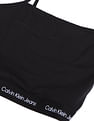 Calvin Klein Jeans Women Black Brand Tape Strappy Solid Crop Top