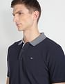 Arrow Sports Stripe Collar Pique Polo Shirt