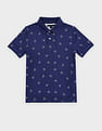 Tommy Hilfiger Kids Boys Printed Regular Fit Cotton Polo T-Shirt