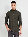 Flying Machine Solid Dobby Shirt