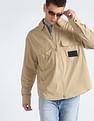 Calvin Klein Solid pattern Zipper Placket Casual Shirt
