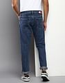 Tommy Hilfiger Men Dark Blue Rinsed Austin Slim Tapered Fit Jeans