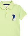 U.S. Polo Assn. Kids Boys Solid Piqued Cotton Polo Shirt