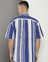 Tommy Hilfiger Hand Painted Stripe Relaxed Fit Linen Shirt