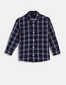 Tommy Hilfiger Kids Boys Checks Regular-Fit Cotton Shirt