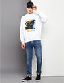 Calvin Klein Layered Photo Print Oversized Sweatshirt
