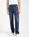 Tommy Hilfiger Light-Wash Regular-Fit Mid Rise Jeans