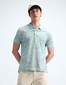 Flying Machine Abstract Pattern Pure Cotton Polo Shirt