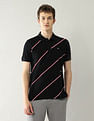 Arrow Sport Diagonal Striped Regular Fit Polo Shirt