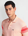 Arrow Sports Striped Sleeve Cotton Polo Shirt