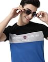 AD by Arvind Crew Neck Colour Block Cotton T-Shirt