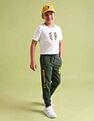 U.S. Polo Assn. Kids Drawstring Waist Brand Print Track Pants