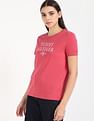 Tommy Hilfiger Red Women's T-shirt for Casual Chic