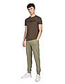 Calvin Klein Men Olive Slim Fit Brand Tape Joggers