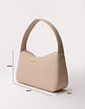 Tommy Hilfiger Solid Beige Pu Shoulder Bag
