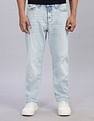 Tommy Hilfiger Light-Wash Relaxed-Fit Mid Rise Jeans