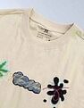 Flying Machine Aplliqued Pattern Color Of Home T-Shirt