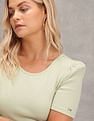 U.S. Polo Assn. Women Puff Sleeve Round Neck Top