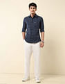 U.S. Polo Assn. Grid Tattersall Checked Tailored Fit Shirt