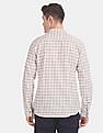 Flying Machine Mandarin Collar Check Casual Shirt