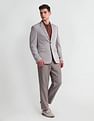 Arrow Patterned Knit Slim Blazer