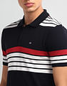 Arrow Sport Horizontal Stripe Regular Fit Polo Shirt