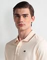 Arrow Sport Striped Collar Solid Polo Shirt