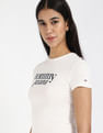Tommy Hilfiger Womens White Logo T-Shirt