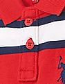 U.S. Polo Assn. Kids Ribbed Collar Striped Polo Shirt