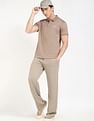 Calvin Klein Jeans Solid Regular-Fit Cotton Polo T-Shirt