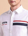 U.S. Polo Assn. Brand Printed Tailored Fit Oxford Shirt