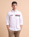 U.S. Polo Assn. Brand Printed Tailored Fit Oxford Shirt