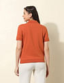 U.S. Polo Assn. Women Relaxed Fit Solid Polo Shirt