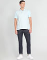 Arrow Sports Tonal Colour Block Cotton Polo Shirt