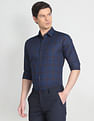 Arrow Patterned Tartan Formal Shirt