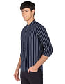 Flying Machine Vertical Stripe Cotton Twill Shirt