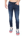 Flying Machine Mid Rise Denim Weave Whiskered Jeans