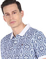 AD by Arvind Modern Abstract Print Polo Shirt