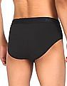 Calvin Klein Underwear Men Black Elasticized Waistband Solid Hip Briefs