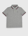 Tommy Hilfiger Kids Boys Heathered Regular-Fit Cotton Polo Shirt