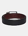 U.S. Polo Assn. Black And Burgundy Metallic Buckle Reversible Belt