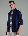 Tommy Hilfiger Self Design Slim Fit Cotton Shirt