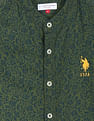 U.S. Polo Assn. Kids Boys Mandarin Collar Printed Shirt