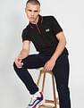 Flying Machine Solid Pique Cotton Polo Shirt