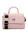 Tommy Hilfiger Solid Pink Pu Sling Bag