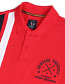 AD by Arvind Cotton Vertical Stripe Polo Shirt