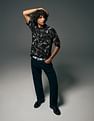 Flying Machine Floral Printed Relaxed Fit T-Shirt