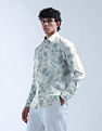 Flying Machine Floral Printed Slim Fit Cotton Shirt