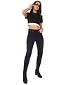 Calvin Klein Women Black Short Sleeve Brand Tape Crop T-Shirt