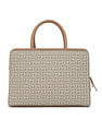 Tommy Hilfiger Printed Beige PVC Hand Bag